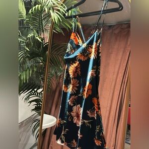 Floral Satin Slip Dress